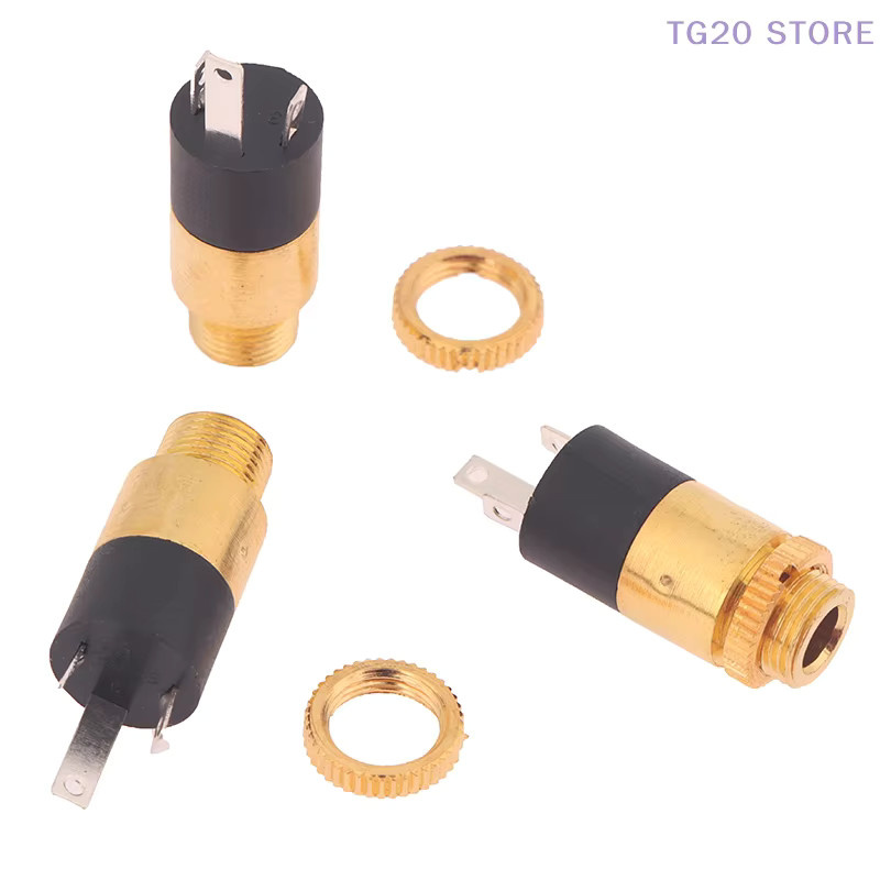 5er-Set PJ392 Stereo 3,5 mm Klinkenbuchsen mit Schraubmontage und Vergoldung in Gold - Bild 2