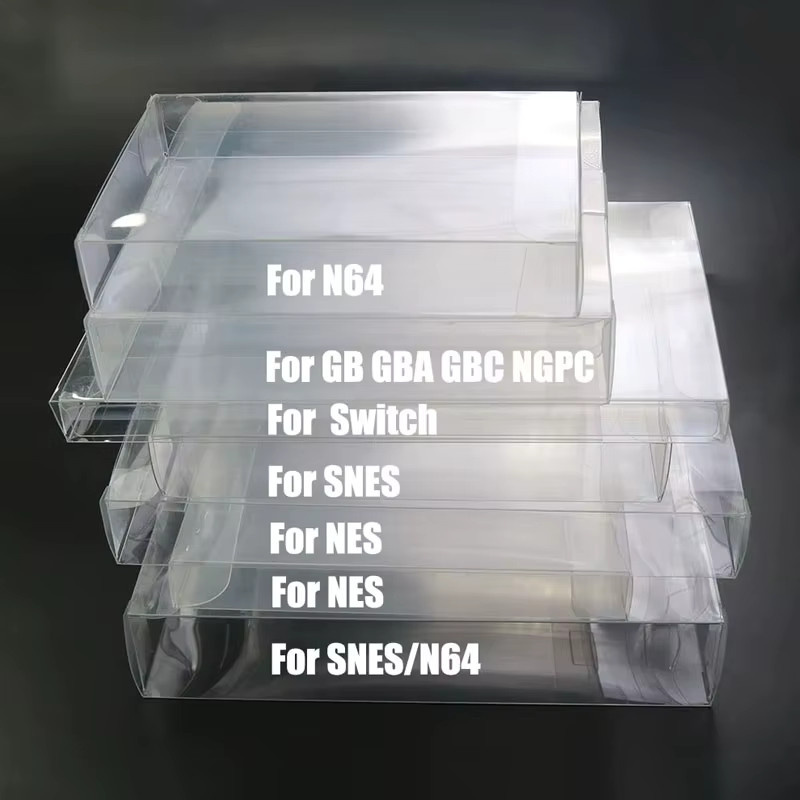 6 Stück transparente Spielkassetten-Schutzhüllen aus PET für Retro-Spiele wie N64, NES, SNES, GB, GBA, GBC, NGPC und Switch von JCD - Bild 2