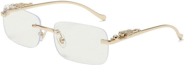 Starwish Sonnenbrille, randlos, rechteckig, Metall, Unisex, transparent, gold - Bild 1