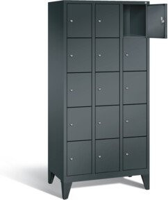 C+P Garderobenschrank Classic in Anthrazitgrau mit Schloss, H x B x T: 185 x 90 x 50 cm - Bild 1