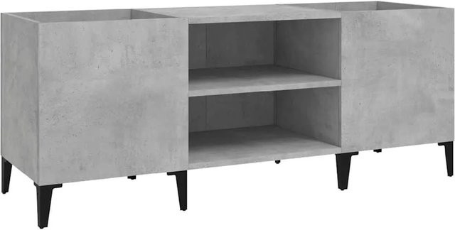 vidaXL Plattenschrank in Betongrau mit Türen und Regalfächern, B/T/H: 121 x 38 x 48 cm - Bild 1