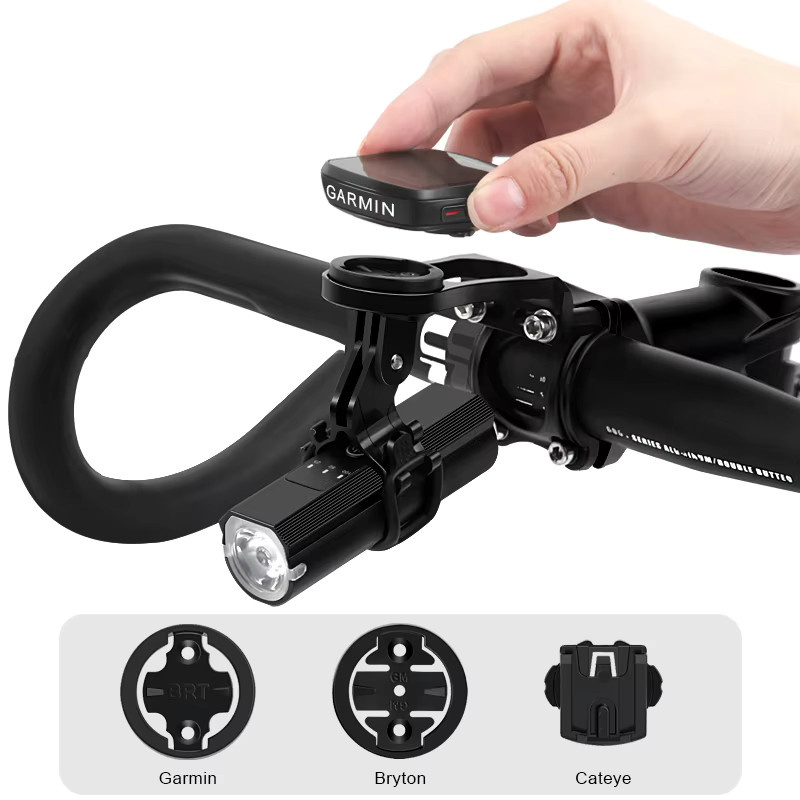 RIDERACE Fahrradcomputerhalterung für Garmin Edge, Bryton und CatEye in Schwarz - Bild 5