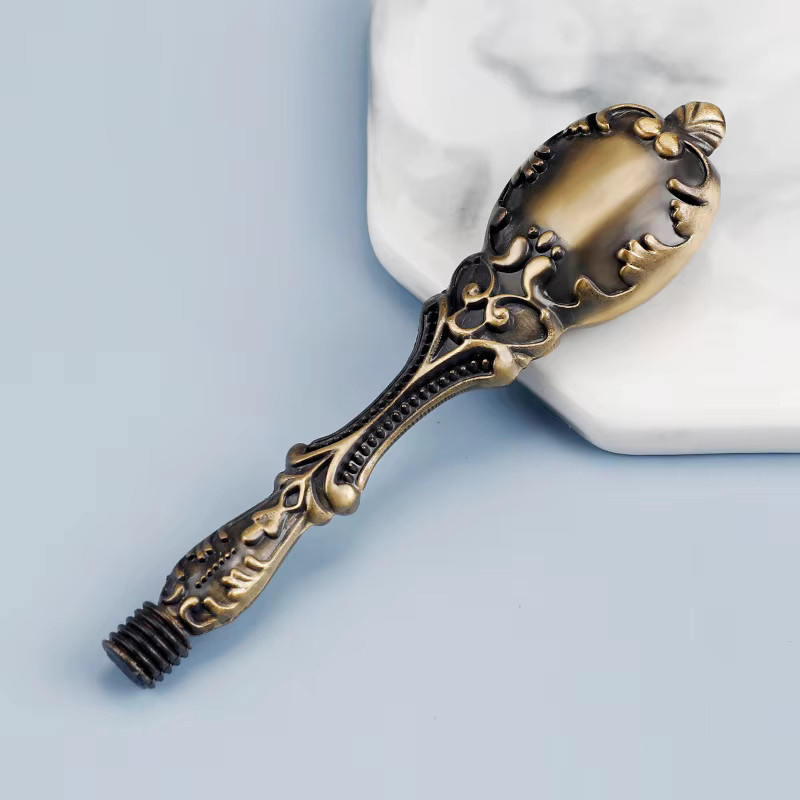 Vintage Wachssiegelstempel mit Metallgriff in Bronze und Gold - Bild 2