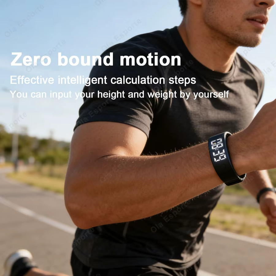 Ola Esporte Fitness Tracker mit Schrittzähler und vibrierendem Alarm, wasserdicht, Schwarz - Bild 4