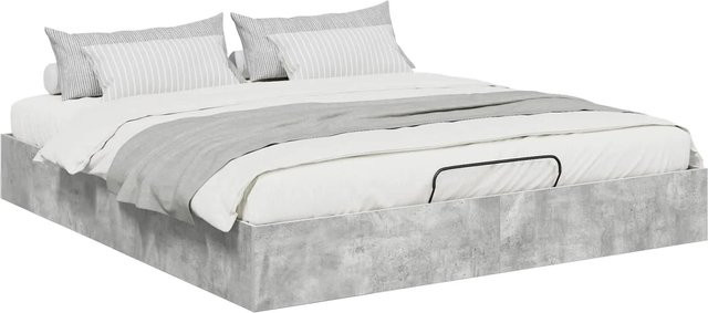 vidaXL Ottoman Bettgestell mit Lift-up-Funktion in Betongrau, B/T/H: 193 x 120 x 25 cm - Bild 1