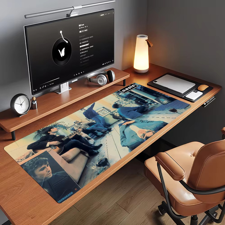 Band O-Oasis Mauspad für Computer und Laptop, rutschfeste Schreibtischunterlage aus Gummi, Multicolour - Bild 5