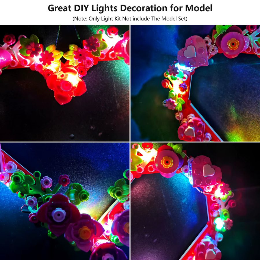 LYBMTWF LED-Beleuchtungsset Multicolor für Lego 40638 Herzbausteine - Bild 4