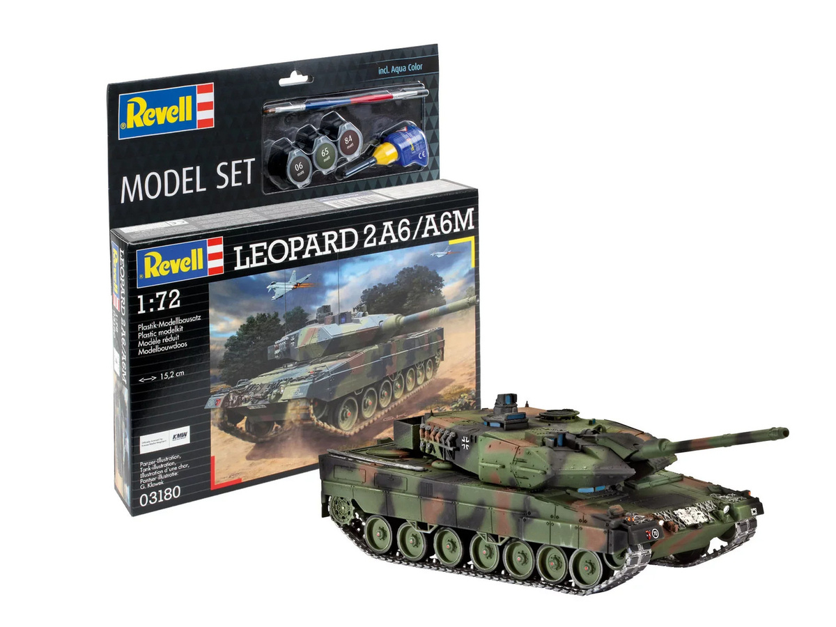 Revell Modellbausatz Leopard 2A6-A6M Kampfpanzer 1:72 Grau - Bild 2