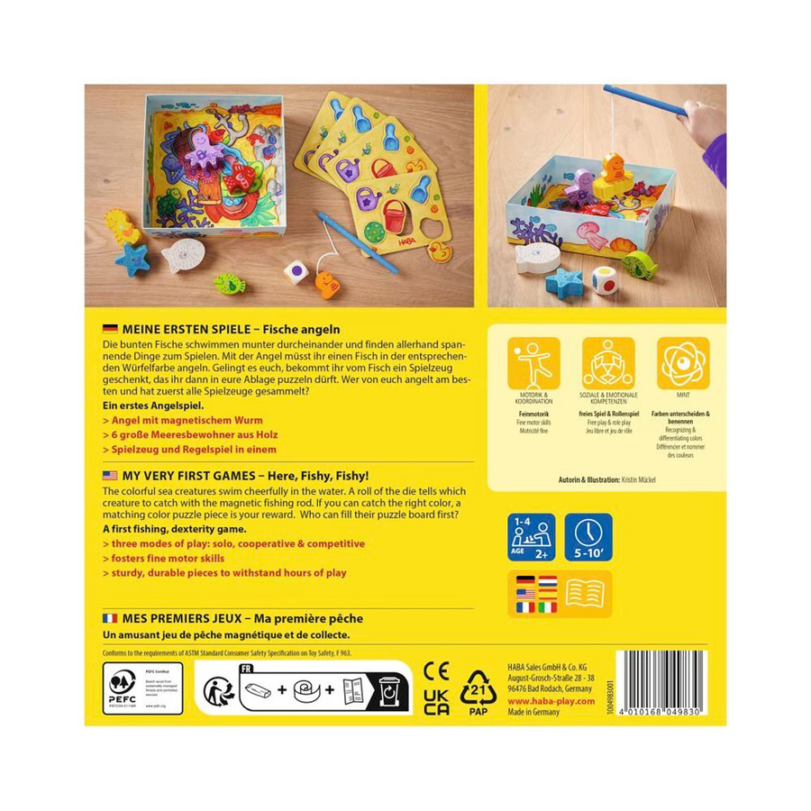 HABA Meine ersten Spiele Fische angeln Geschicklichkeitsspiel ab 2 Jahren - Bild 3