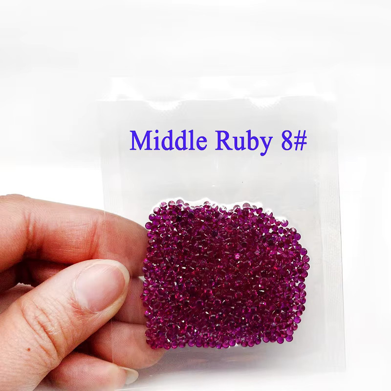 Loser Edelstein, Rubin, rot, runde Form, 0,8 mm bis 2 mm - Bild 3