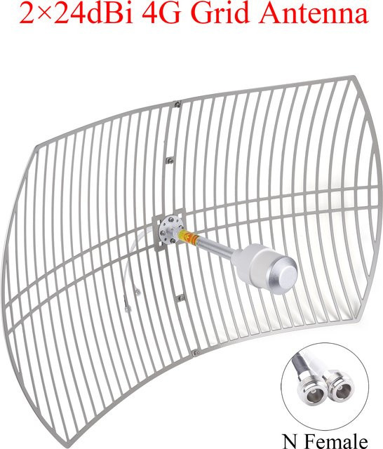 LYNNDM 4G LTE Parabolische Grid Antenne für Outdoor-Router, 2x24dBi, 1700-2700MHz, N-weiblich - Bild 1