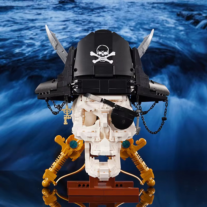 FINGERROCK Piraten Piratenkapitän Skelett Schädel, Bausteine, 1176 Teile - Bild 3