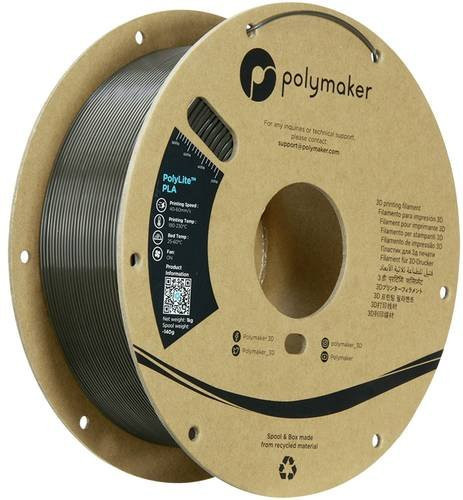 Polymaker PolyLite PLA Filament Dunkelgraugrün 1,75 mm 1000 g mit hoher Steifigkeit und Zugfestigkeit - Bild 1