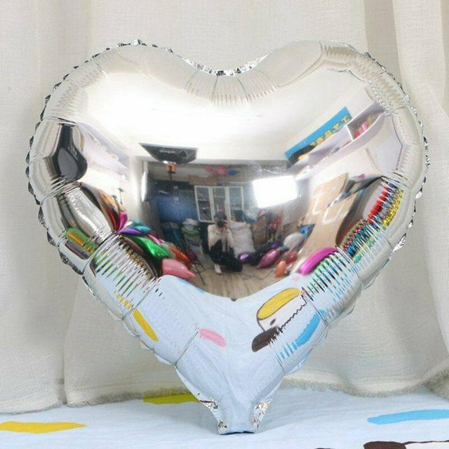 10 Stück Herz-Folienballons in Silber für Geburtstag, Hochzeit und Party von xianyi01 - Bild 1
