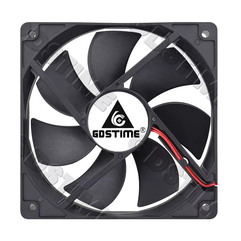 GDSTIME PC-Gehäuselüfter mit Doppelkugellager in Schwarz, B/T/H: 12 x 12 x 2,5 cm - Bild 2