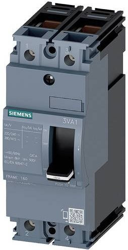 Siemens 3VA1120-3ED26-0AA0 Leistungsschalter in Grau mit einem Einstellbereich von 20 - 20A und einer maximalen Schaltspannung von 415 V/AC - Bild 1