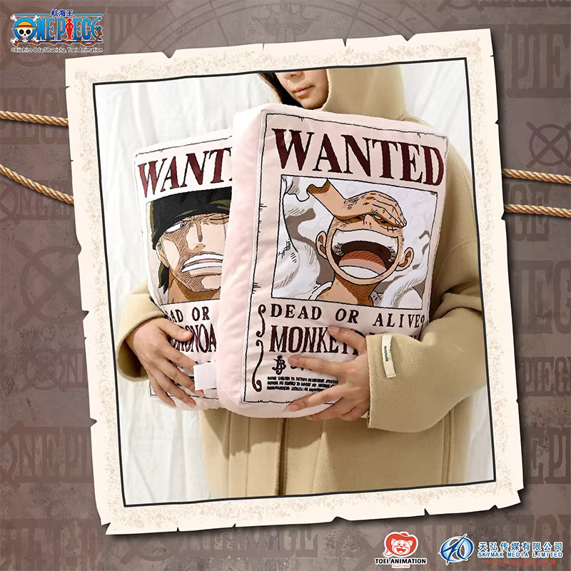 Offizielles ONE PIECE Wanted Poster Kissen, doppelseitiges Anime-Dekokissen in Multicolour - Bild 2