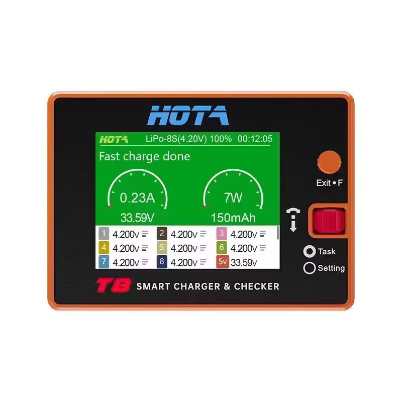 HOTA T8 Intelligentes Ladegerät für 1-8S Lithium-Akkus mit 22A Stromstärke und 650W für FPV Drohnen und RC Modelle - Bild 5