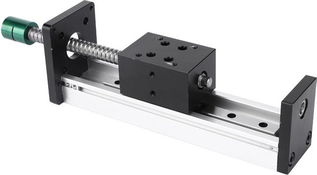 Aimo Lineare Führungsschiene mit Kugelgewindetrieb 1610 und Bewegungstisch aus Aluminium in Silber, effektiver Hub 400 mm - Bild 1