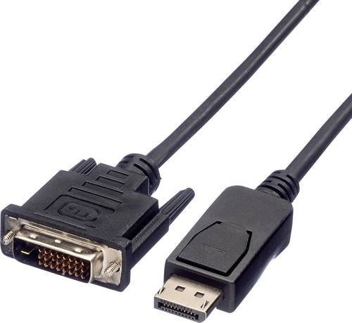 Value DisplayPort auf DVI-D Adapterkabel Schwarz, Länge: 5,00 m - Bild 1