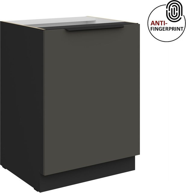 Küchenunterschrank ARIA in Graphite matt mit Anti-Fingerprint-Beschichtung, Breite: 60 cm - Bild 1