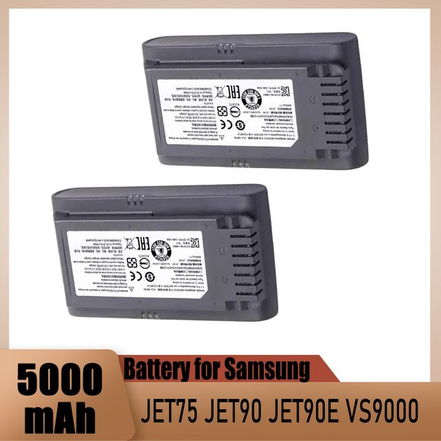 Samsung Akku VCA-SBT90 für kabellose Handstaubsauger Jet90, Jet75 und VS9000 in Schwarz - Bild 1