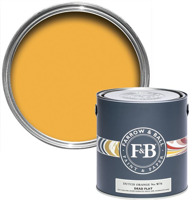 Farrow & Ball Dead Flat Wandfarbe Dutch Orange W76, 2,5 l - Bild 1
