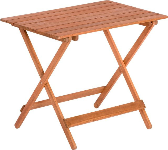 Merxx Klapp-Beistelltisch Porto aus Eukalyptus Holz in Beige, B/T/H: 90 x 60 x 74 cm - Bild 1