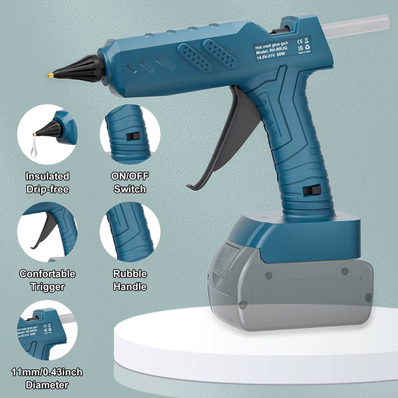 Synxiter Elektrische Akku-Heißklebepistole für Bosch 18 V Akku mit 11 mm Klebesticks - Bild 4