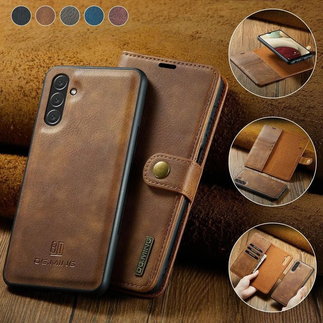 Magnetische Handyhülle mit abnehmbarer Brieftaschenkartenhülle für Samsung Galaxy S22 S23 S24 S25 Ultra Plus A15 A16 A34 A35 A36 A54 A55 in Braun - Bild 1