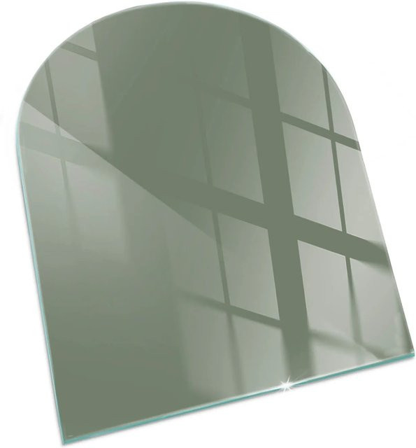 Tulup Kaminofen Glasplatte als Bodenplatte in Grün, Halbkreis, B: 80 cm, T: 70 cm - Bild 1