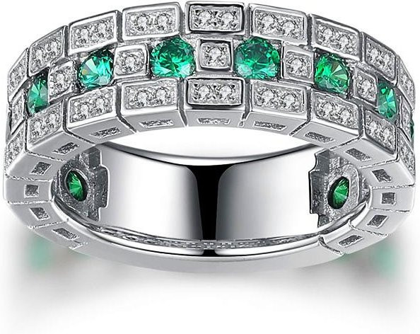 YIRAN Jewelry Ring, Kupfer, Grün, Zirkonia, gray, Damen - Bild 1