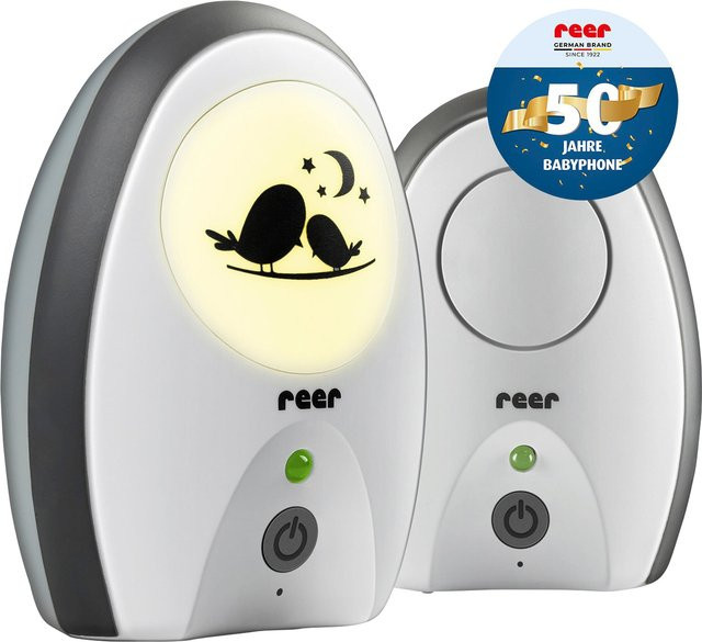 Reer Rigi Digital Babyphone mit Gegensprechfunktion und Vox Eco Mode, Weiss, Reichweite 300 m - Bild 1
