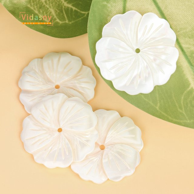 Vidasny Perlen Blume, Shell, 38 mm, Damen - Bild 1