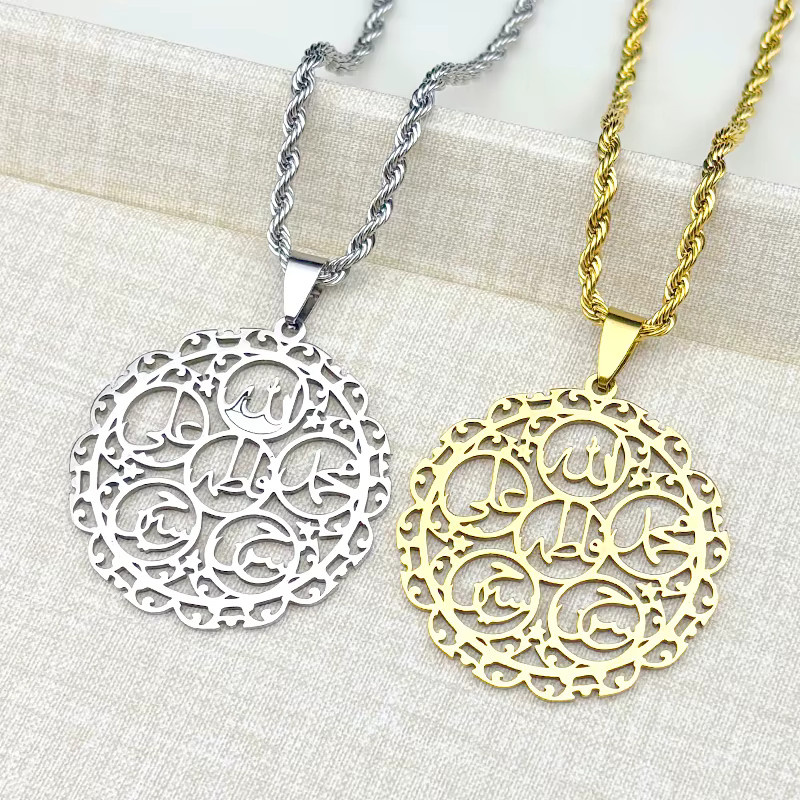 AFAWA Anhänger Halskette, Edelstahl, Gold, Unisex - Bild 2