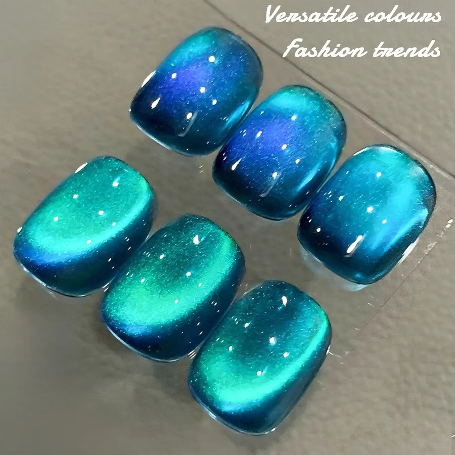 MIANEL Gel-Nagellack, Blaue Glasperlen, Schimmernd, 10 ml - Bild 4