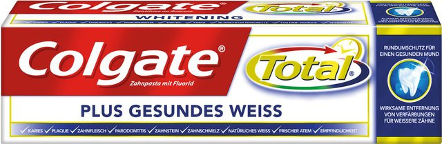 Colgate Total Plus Gesundes Weiss Zahncreme, 75 ml - Bild 1