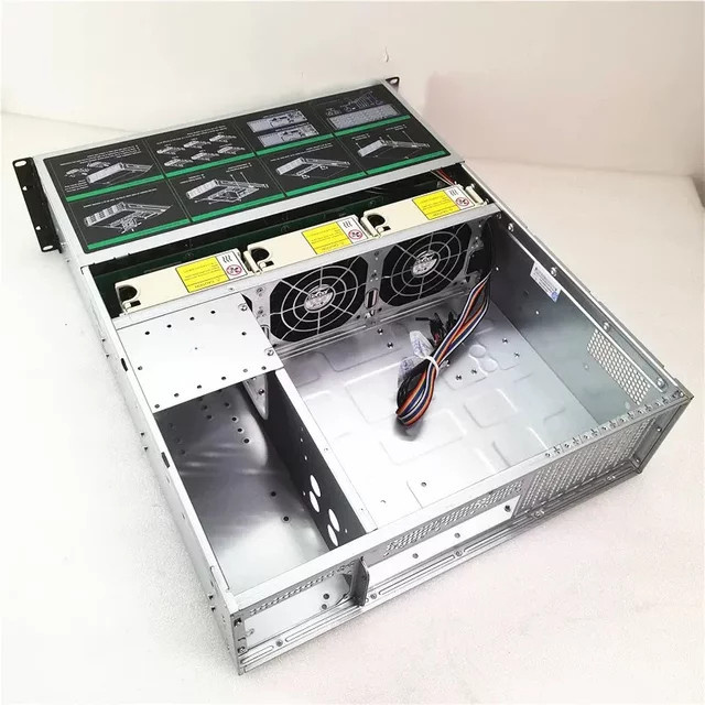 GZWENJIE Servergehäuse S46524 in Silber, 4U Rack-Gehäuse mit 24 Bays Hotswap für NAS, NVR und Chia Mining Storage - Bild 1