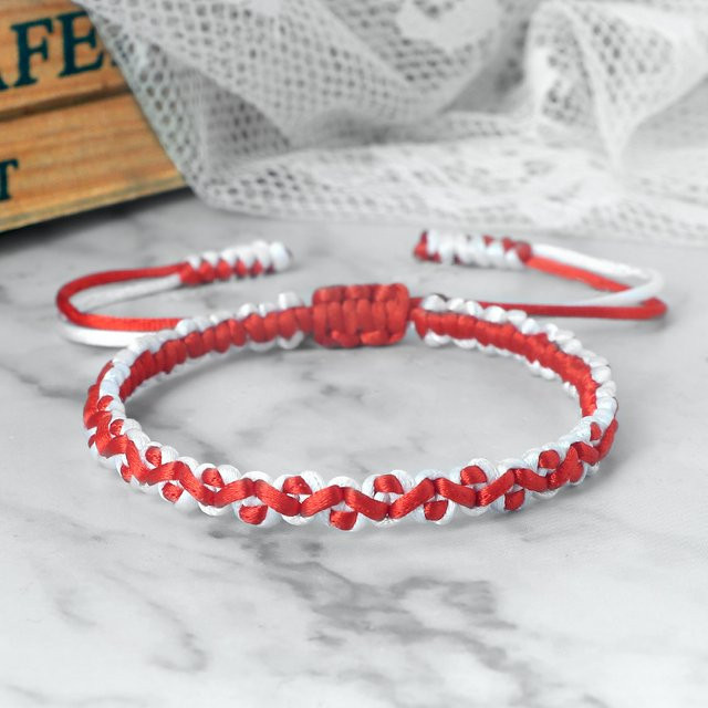 Reliatonny Armband, 2-Farben-Kordel, Wellen, Unisex, Bunt - Bild 1