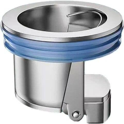 Happypilot Geruchsabweisender Bodenablauf mit Odour Trap in Silber und Messing-Finish - Bild 1