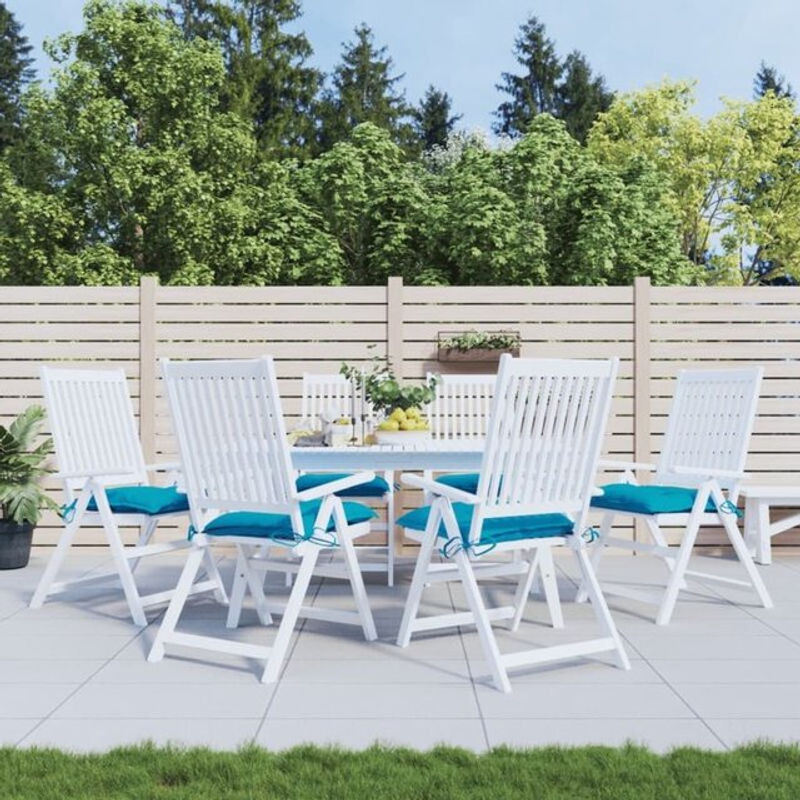 Vidaxl Palettenkissen Set 6 Stück Hellblau Quadratisch aus Polyester mit Oxford-Gewebe B/B/H: 50 x 50 x 7 cm - Bild 1