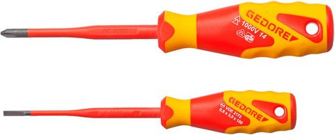 Gedore Schraubendrehersatz SLIM DRIVE, 2-teilig, rot und gelb - Bild 1