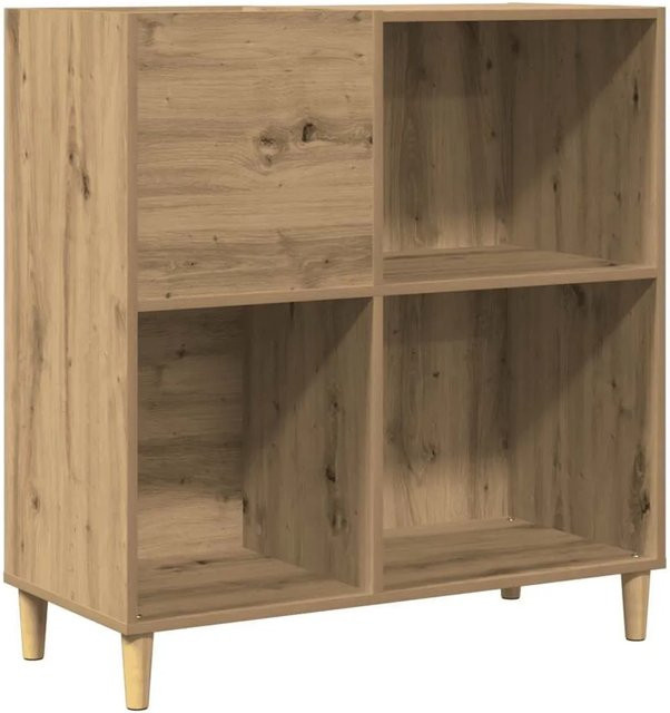 vidaXL Plattenschrank Artisan-Eiche in Braun mit Türen und offenen Regalfächern, B/T/H: 84,5 x 38 x 89 cm - Bild 1