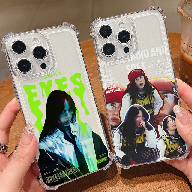 Hot Billies Singer E-Eilishs Handyhülle für Samsung Galaxy S26 S25 S24 S23 S22 S21 S20 Edge FE Ultra Plus 4G 5G, transparente TPU-Hülle - Bild 1
