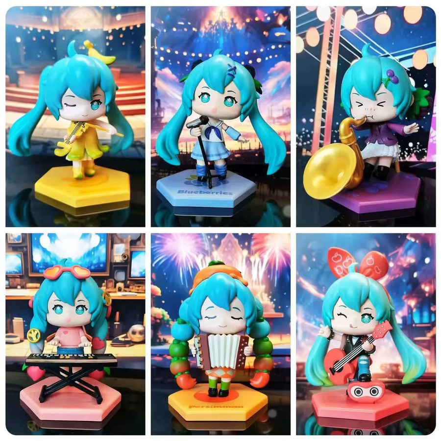 Bandai Hatsune Miku Anime Mädchen Figuren, 6-teiliges Set - Bild 2