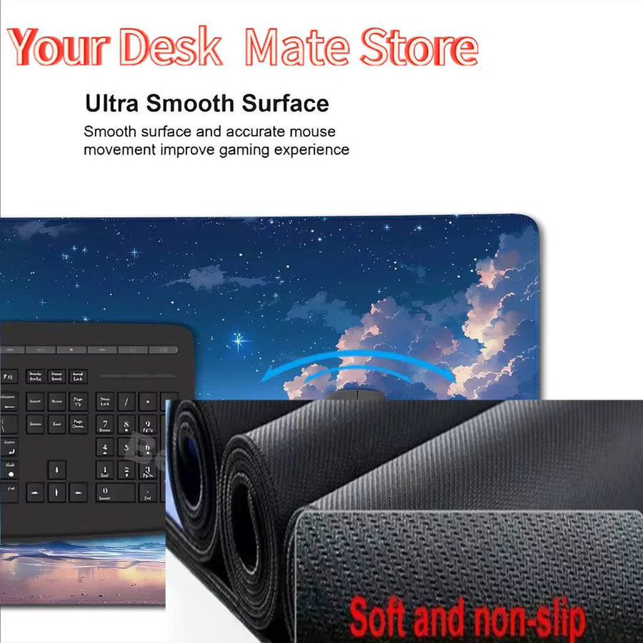 Potdemiel Mousepad Sky Cloud in Blau für Gaming und PC, B: 90 cm, T: 40 cm - Bild 3