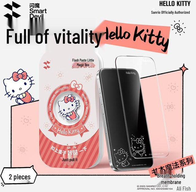 SmartDevil Sanrio Privacy HD Gehärtetes Glas Displayschutz für iPhone 16 Pro, iPhone 15 Serie, iPhone 16 Serie und iPhone 17 Serie, transparent - Bild 1