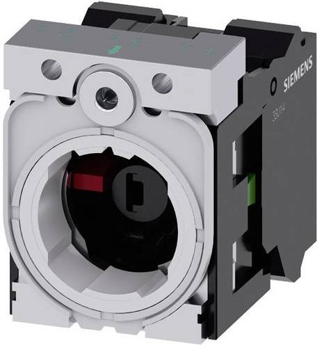 Siemens 3SU1551-1AB30-3MA0 Halter 3-fach mit LED-Element in Gelb und Grau, Breite: 30 mm, Höhe: 40 mm - Bild 1