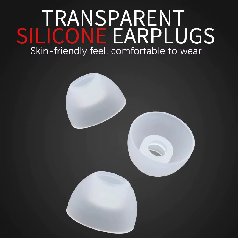 KZ Silikon-Ohrpolster für In-Ear-Kopfhörer, 3 Paar (6 Stück), transparent, geräuschisolierend und bequem - Bild 2