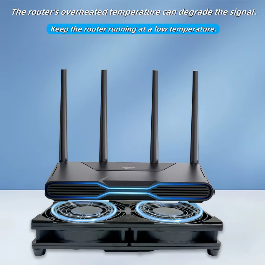 CX FUTRUE USB-Lüfter Set für Router und TV-Box, leise DC 5V Kühlung, 120 mm und 240 mm, inklusive Schutznetz und Schrauben, Schwarz oder Weiß - Bild 4